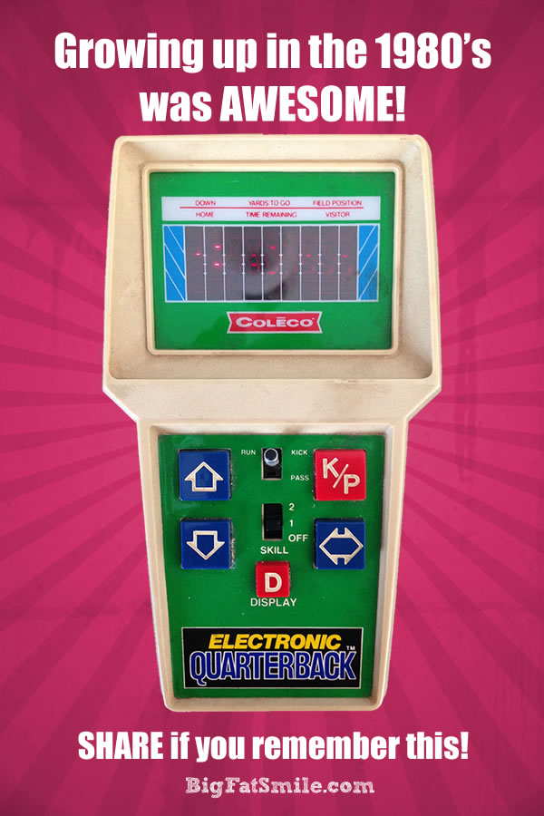 Growing up in the 1980's was AWESOME. Share if you remember Coleco's Electronic Quarterback. photo