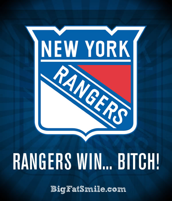 Sports : Hockey - New York RANGERS Win... Bitch! photo