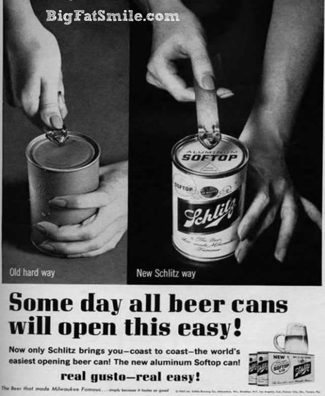 Miscellaneous : Old Advertisements - Some day, all beer cans will open this easy! photo
